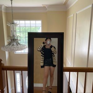 Striped knit cardigan